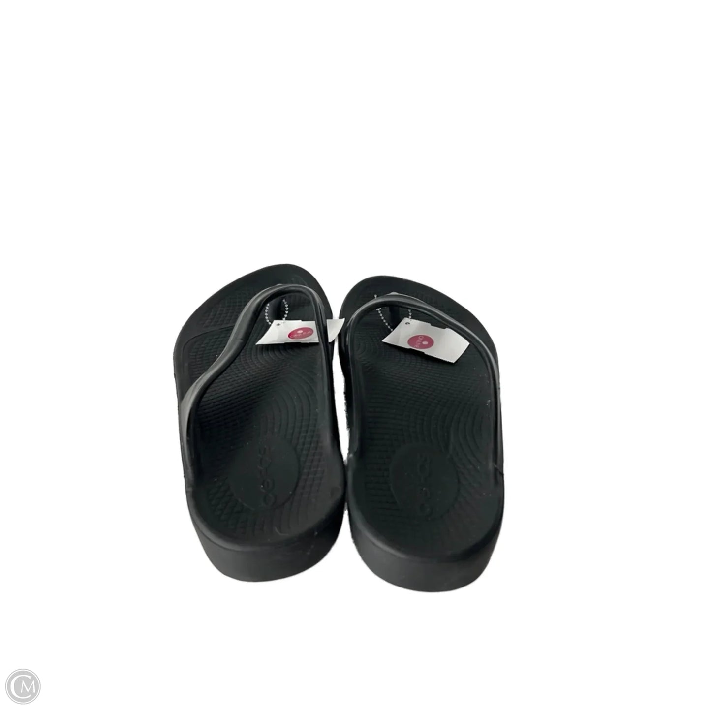 Sandals Flip Flops By Oofos In Black, Size: 9