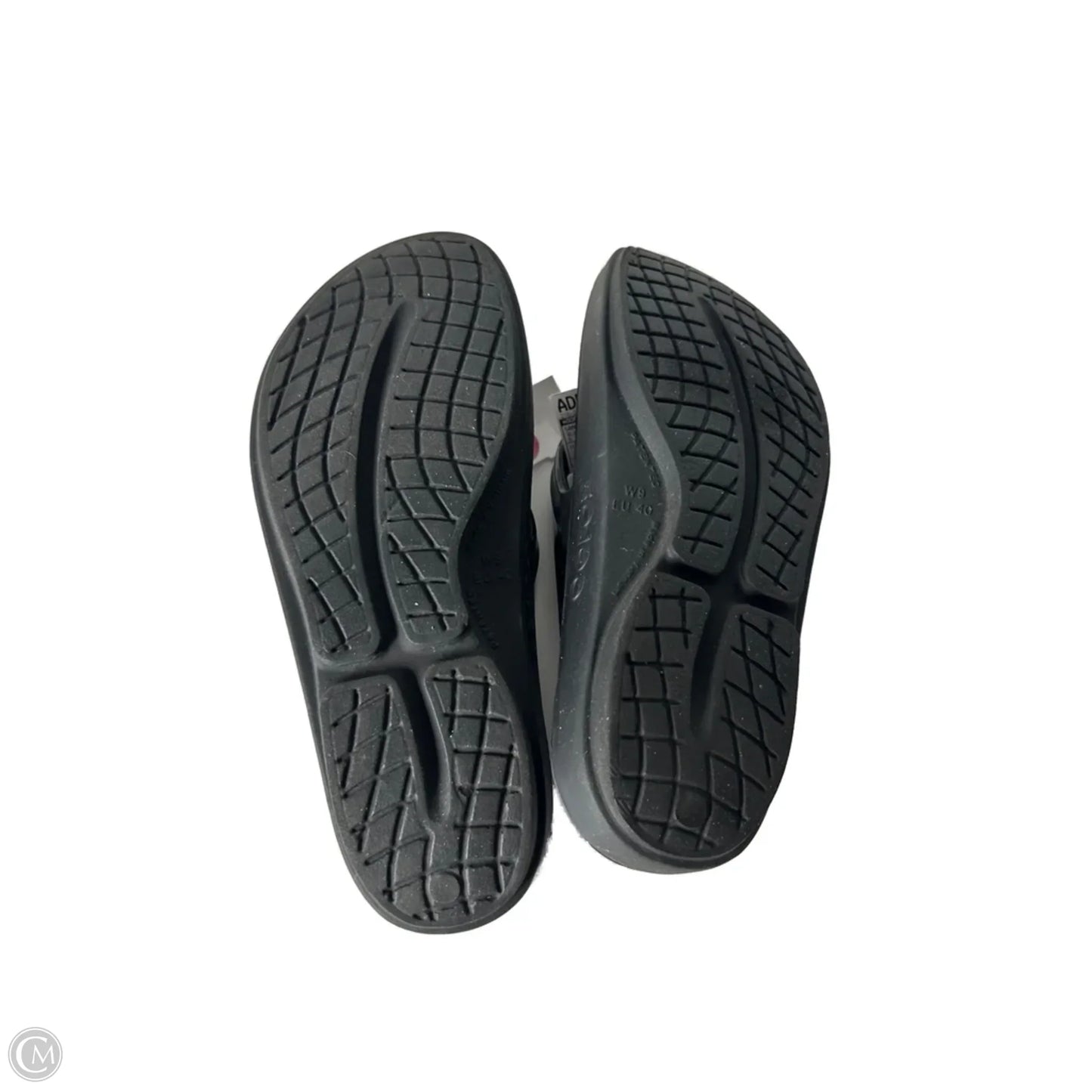 Sandals Flip Flops By Oofos In Black, Size: 9