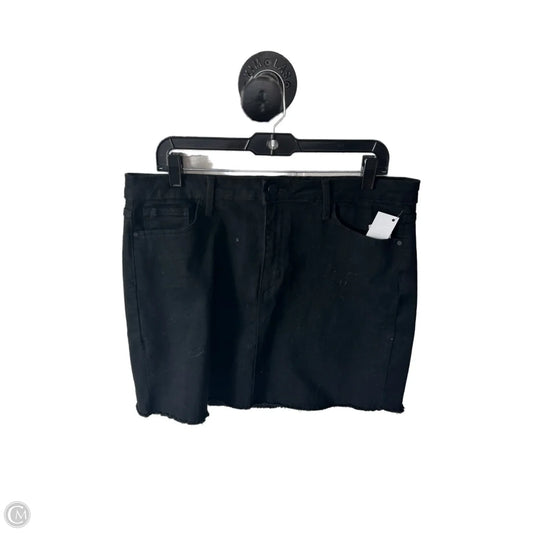 Skirt Mini & Short By Just Black In Black Denim, Size: 18