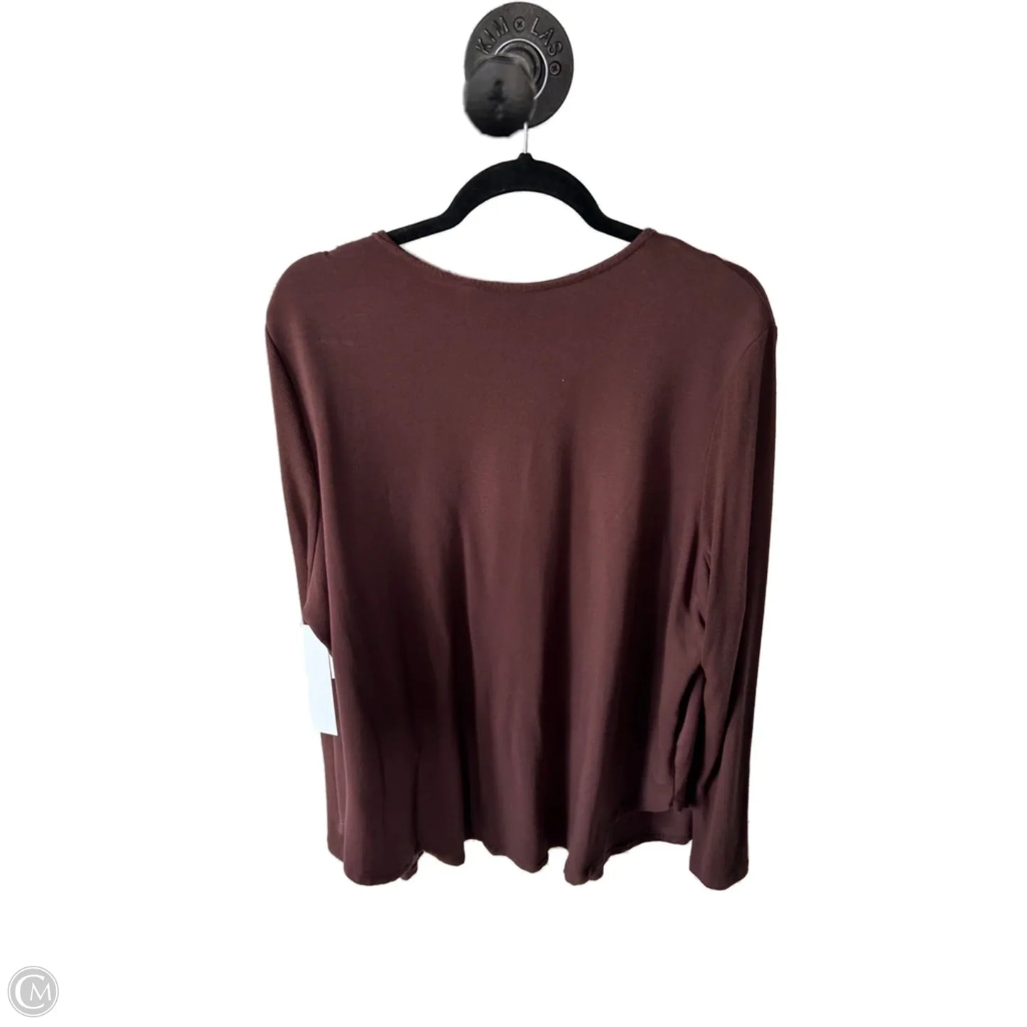 Cardigan By Bobeau In Brown, Size: 1x