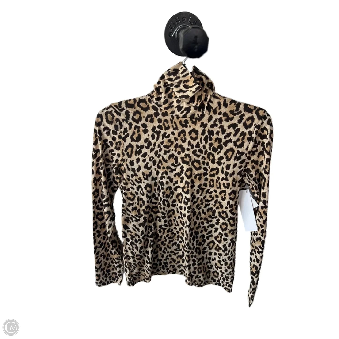 Top Long Sleeve Basic By J. Crew In Animal Print, Size: S