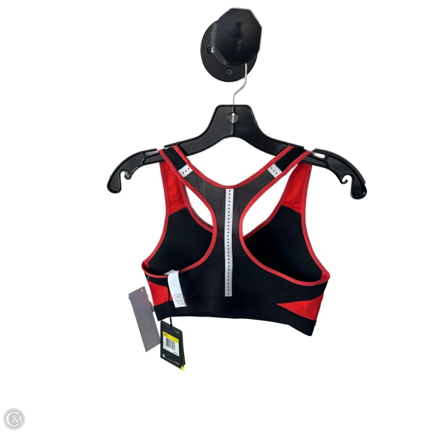 Athletic Bra By Nike In Black & Orange, Size: S