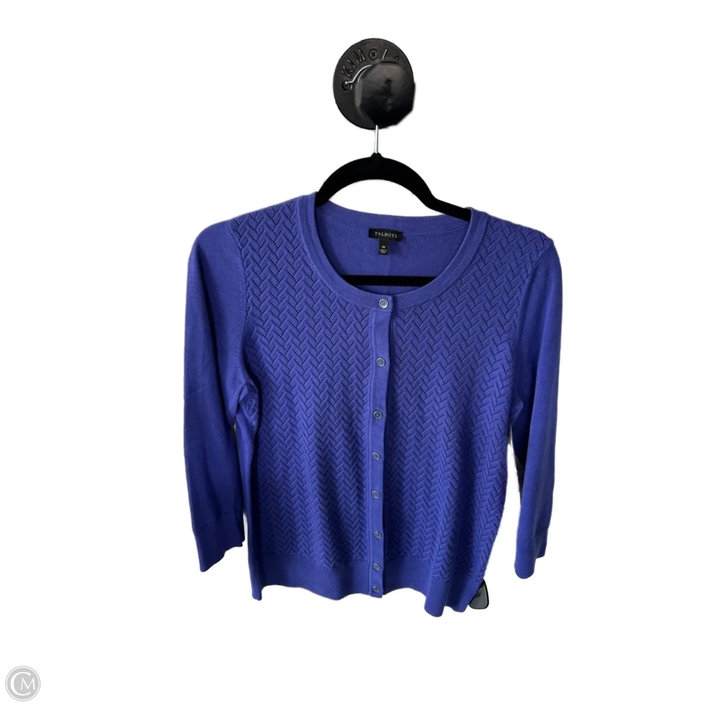Sweater Cardigan By Talbots In Purple, Size: M