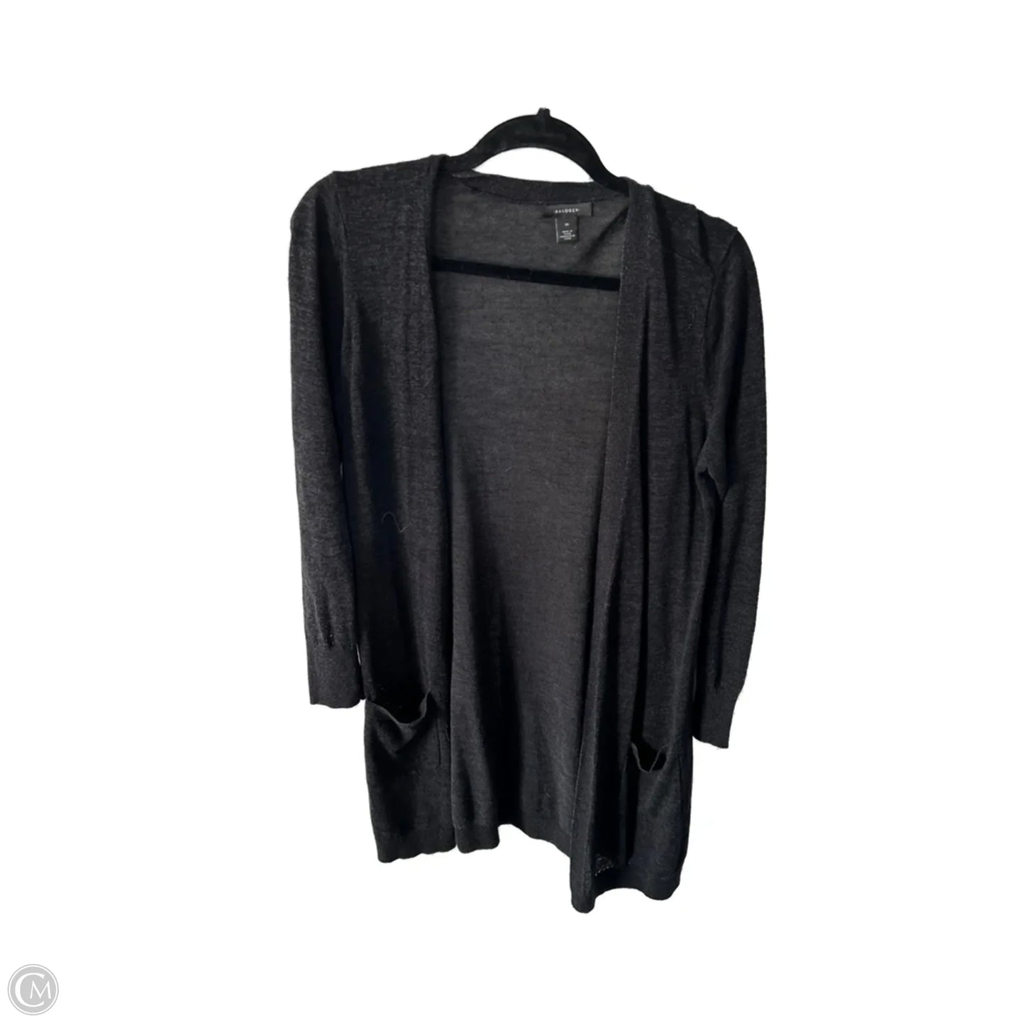 Sweater Cardigan By Halogen In Black, Size: M