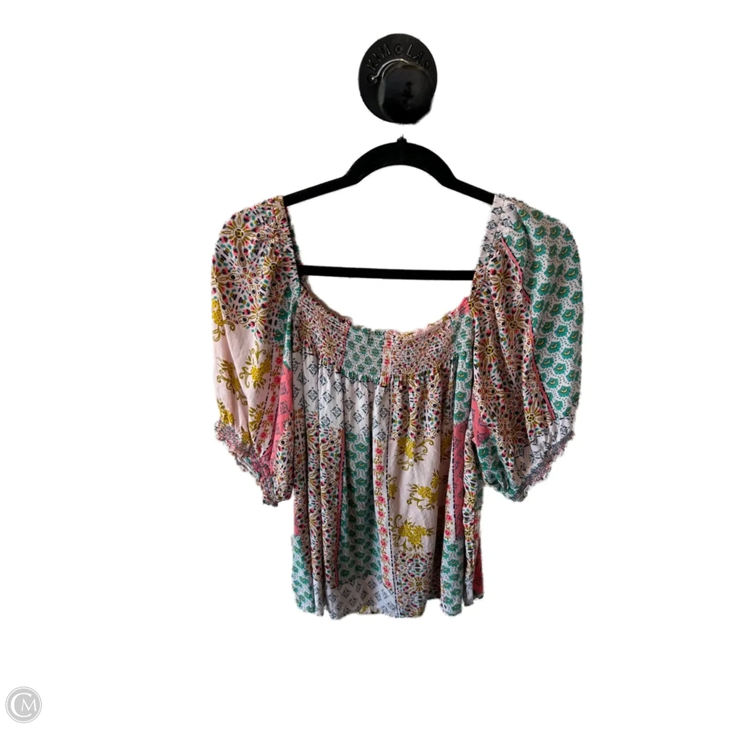 Top Short Sleeve By Democracy In Blue & Pink, Size: Xl