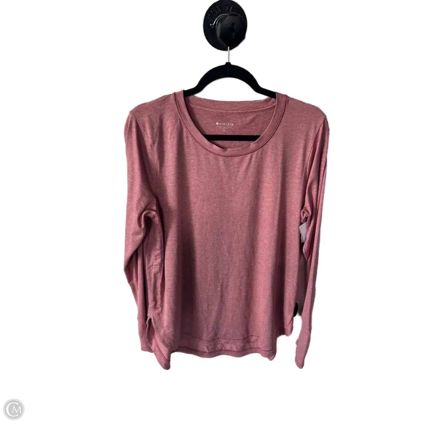 Athletic Top Long Sleeve Crewneck By Athleta In Pink, Size: L