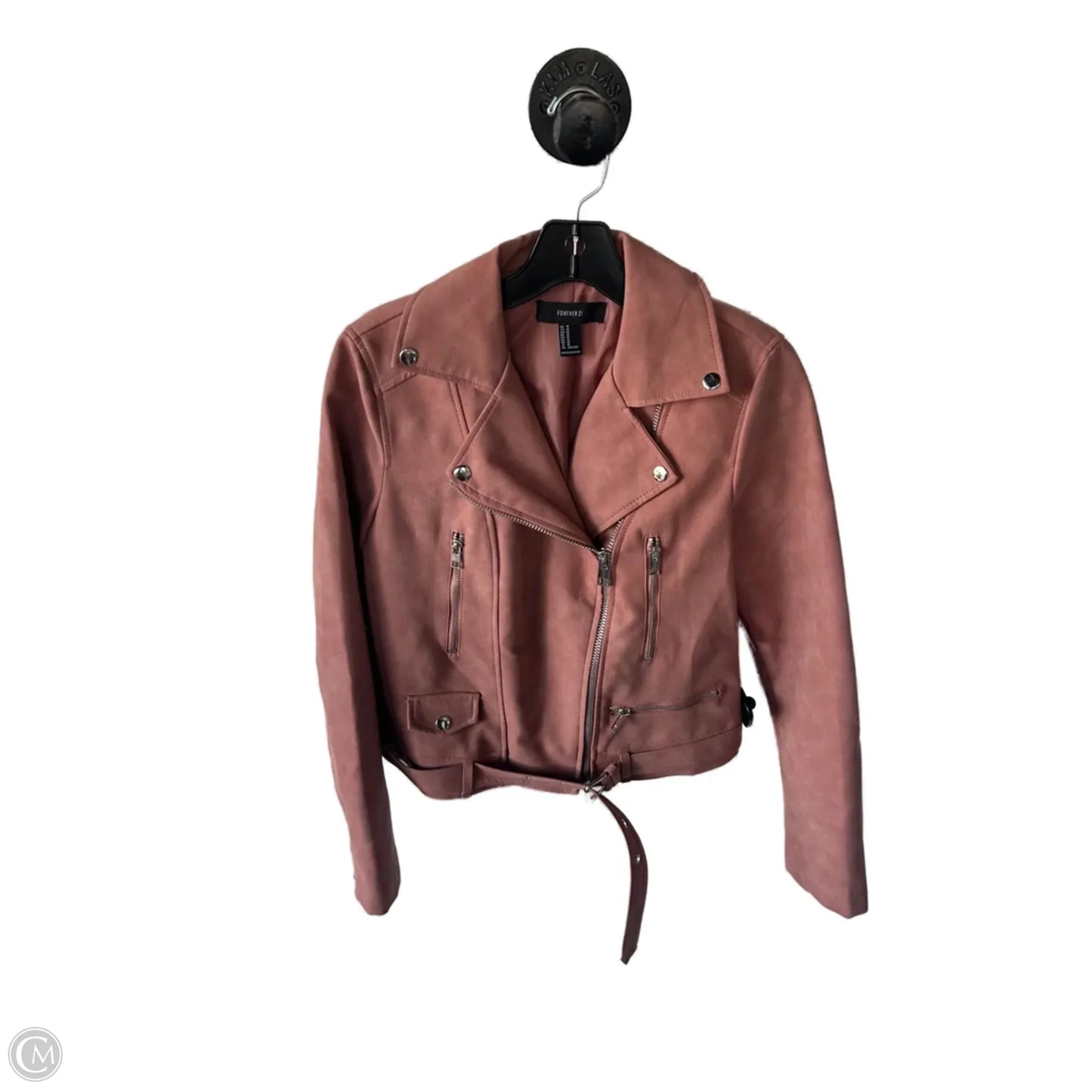 Jacket Moto By Forever 21 In Pink, Size: M
