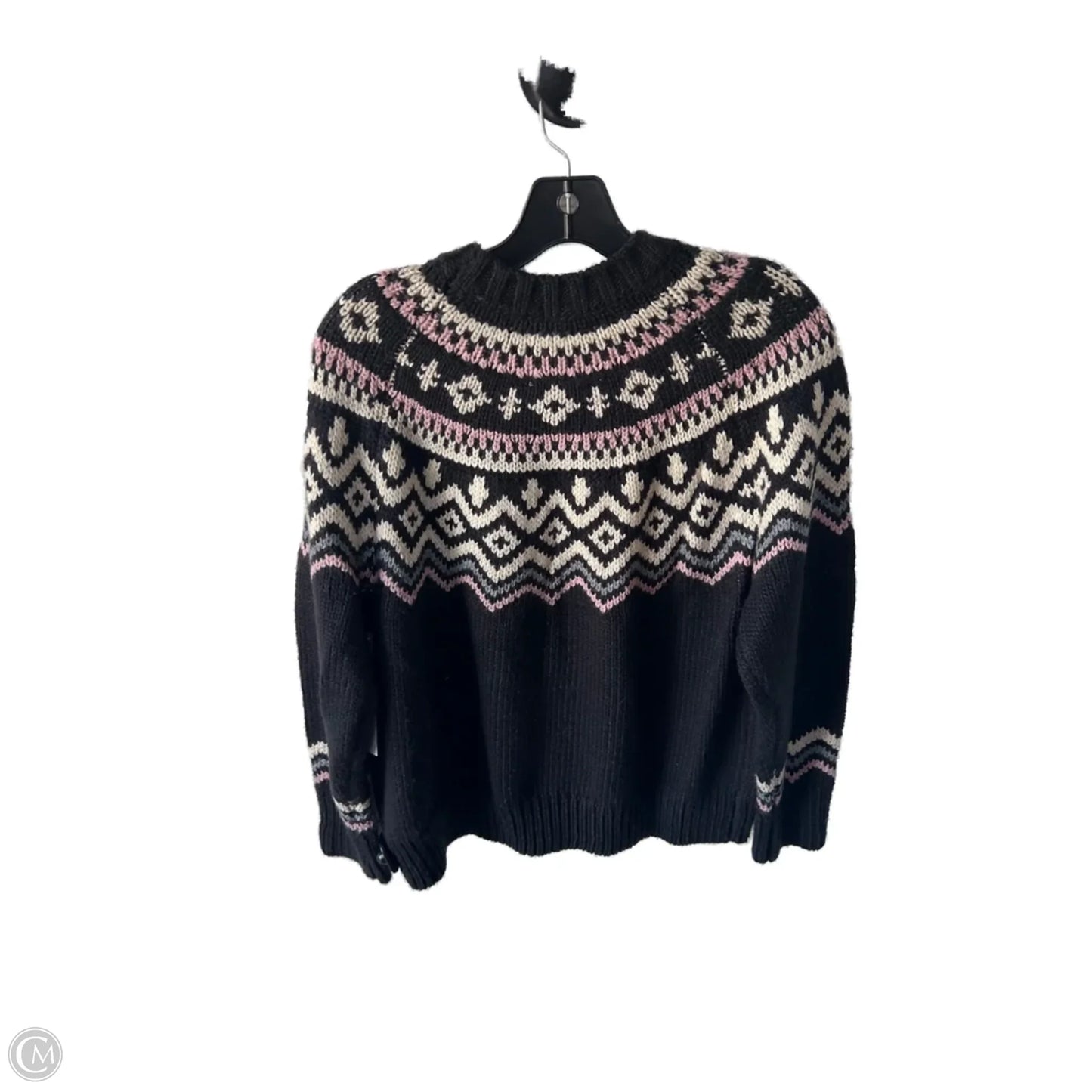 Sweater By Lucky Brand In Black & Pink, Size: S