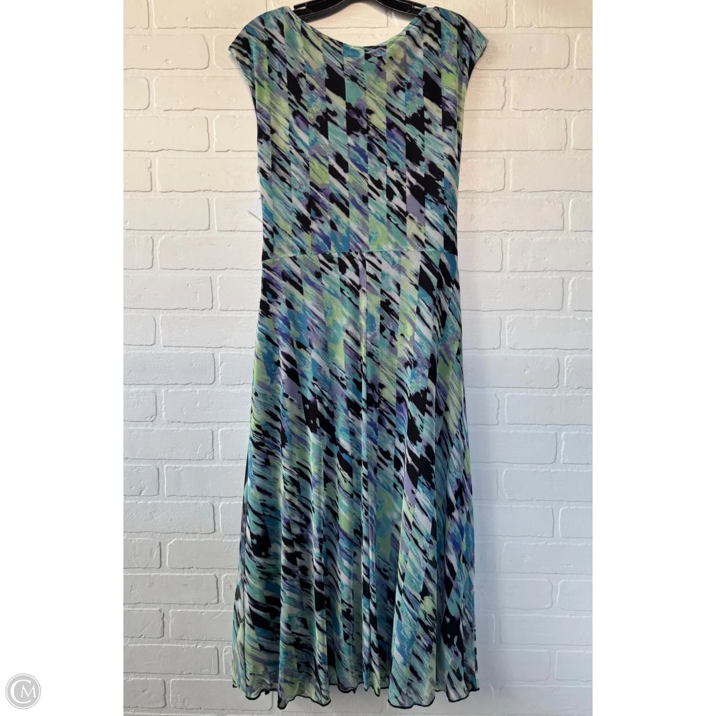 Dress Casual Midi By Connected Apparel In Black & Purple, Size: M