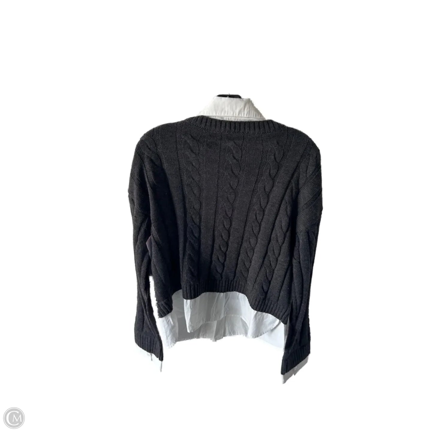 Sweater By Blu Pepper In Grey & White, Size: L