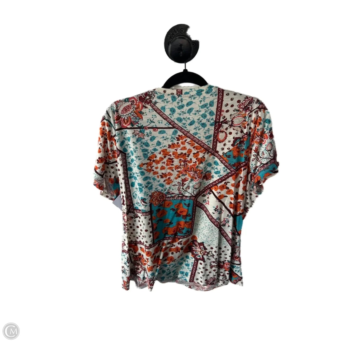 Top Short Sleeve By Maurices In Blue & Orange, Size: Xl