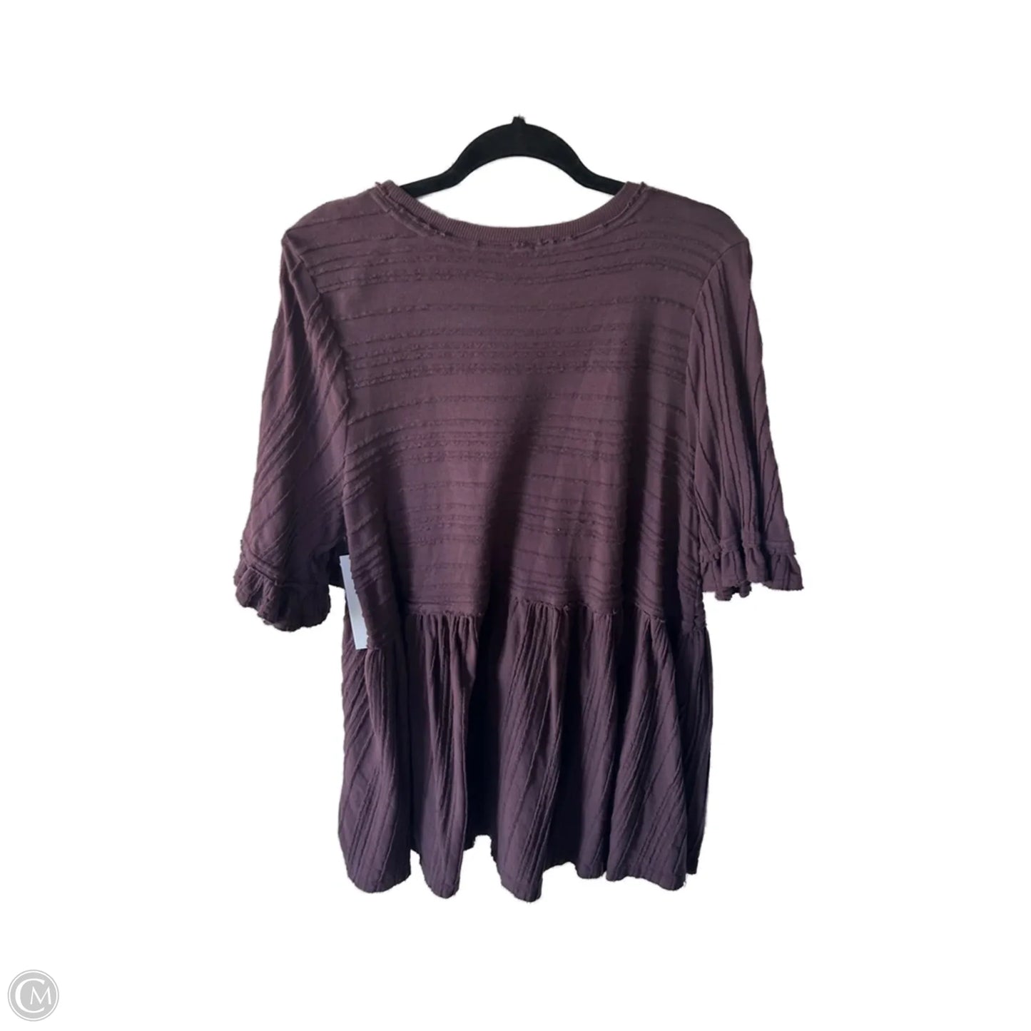 Tunic Short Sleeve By Free People In Purple, Size: L