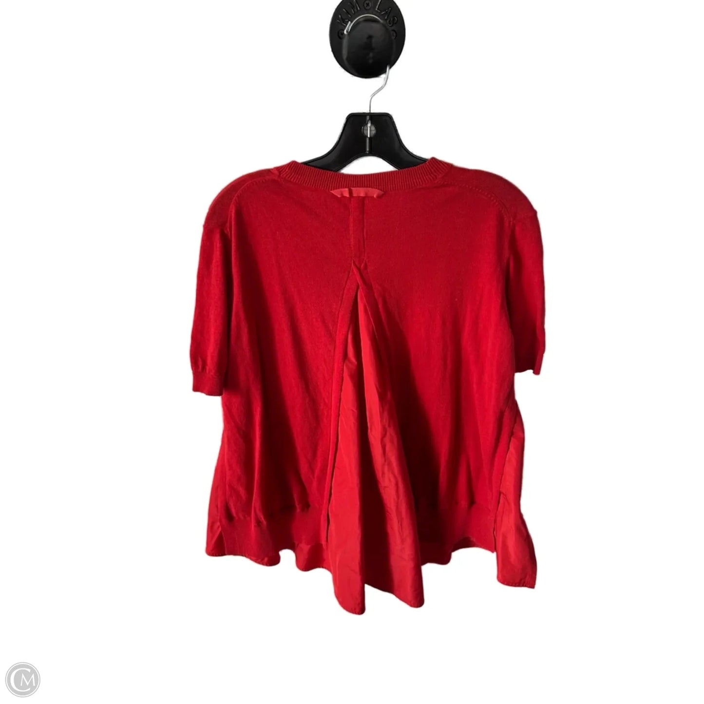 Top Short Sleeve Luxury Designer By Moncler In Red, Size: L