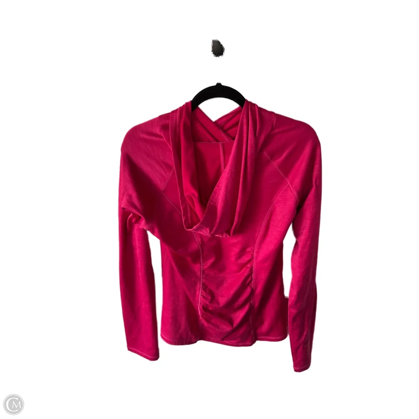 Athletic Top Long Sleeve Collar By Head In Pink, Size: L