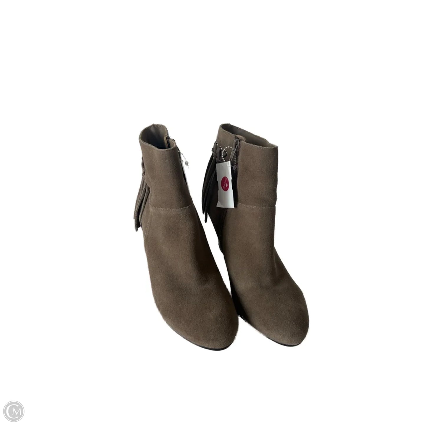 Boots Ankle Heels By Vaneli In Brown, Size: 7