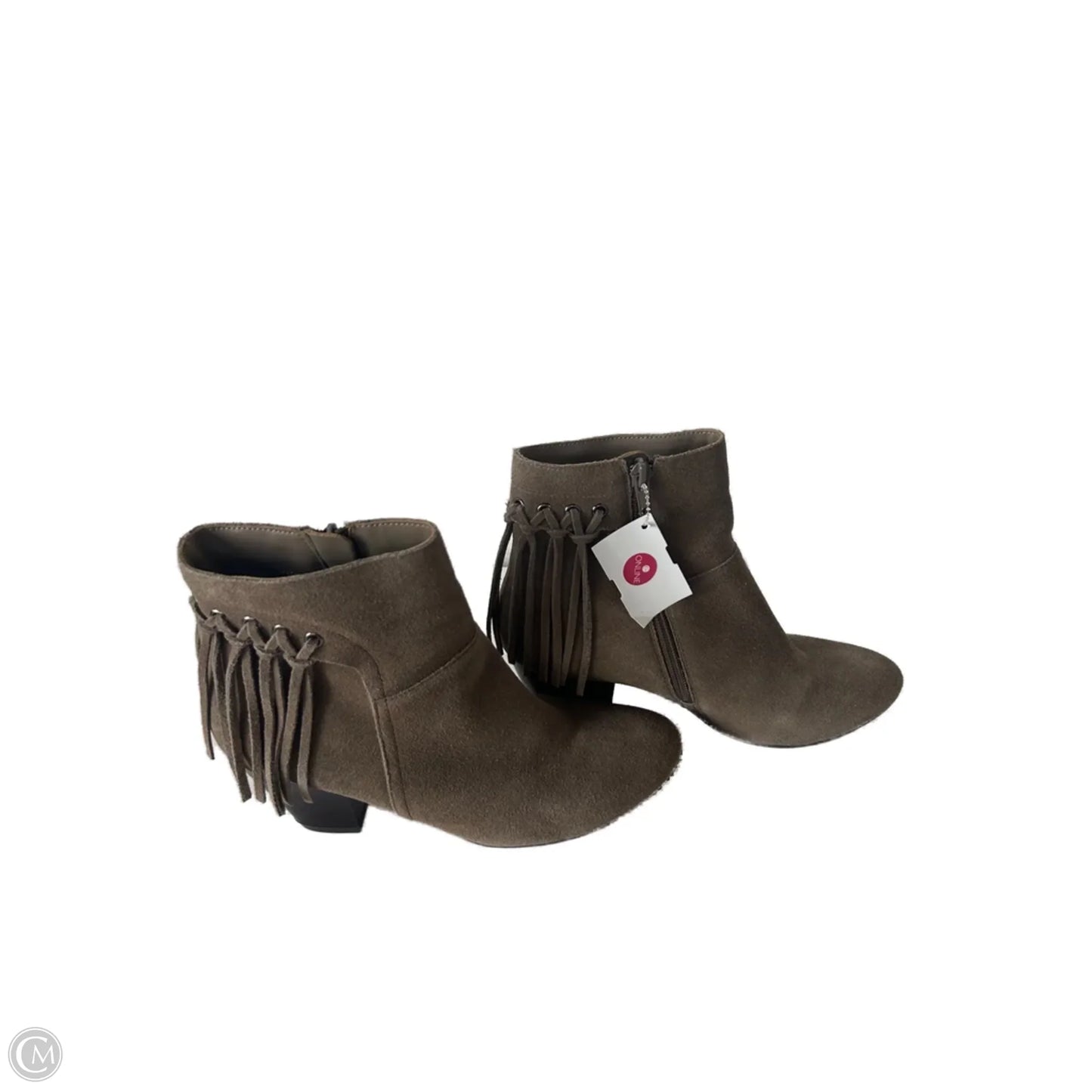 Boots Ankle Heels By Vaneli In Brown, Size: 7