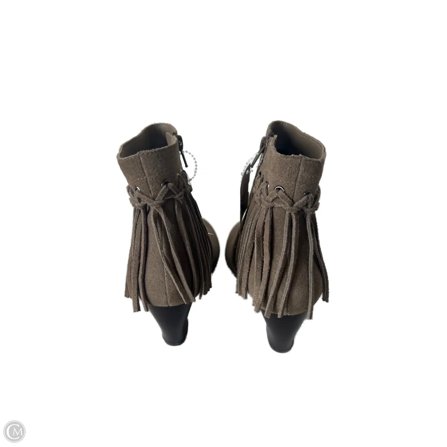 Boots Ankle Heels By Vaneli In Brown, Size: 7