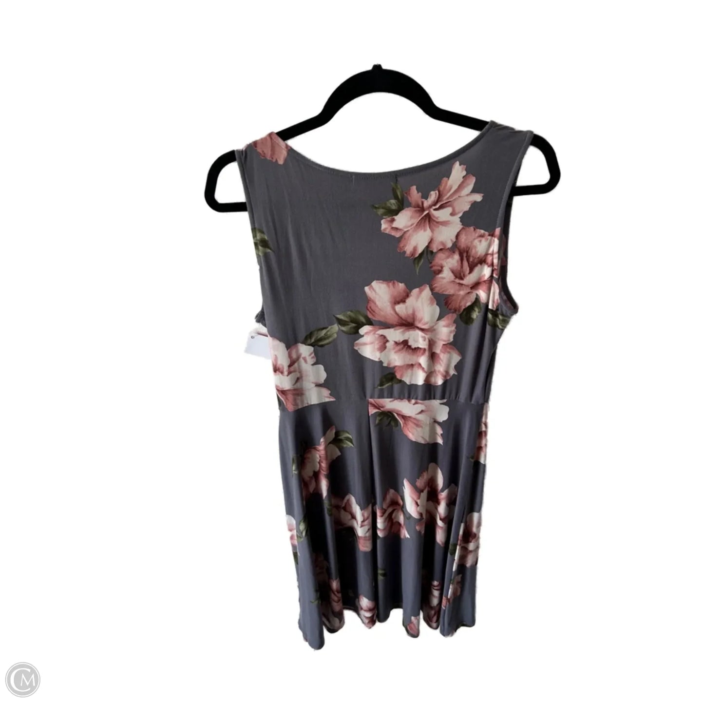 Dress Casual Short By Kaileigh In Grey & Pink, Size: L