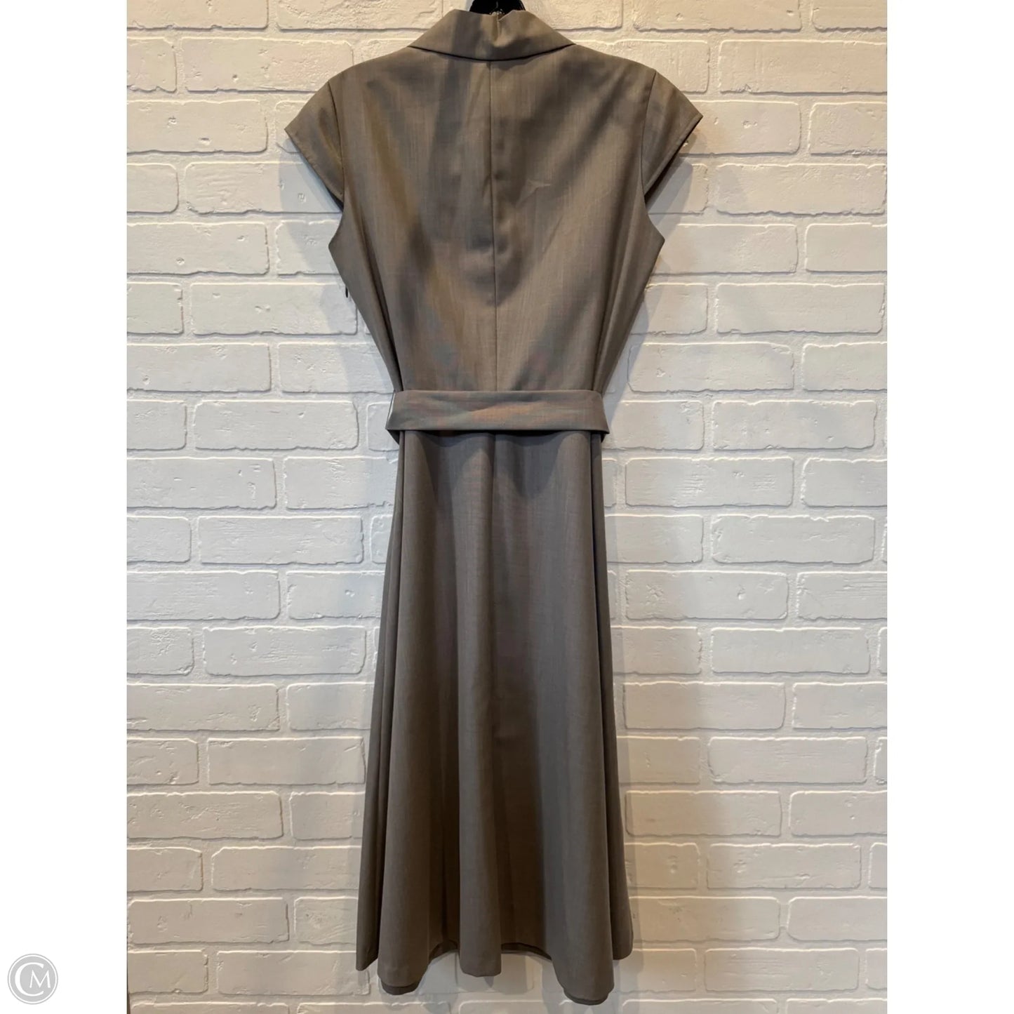 Dress Work By Calvin Klein In Tan, Size: S