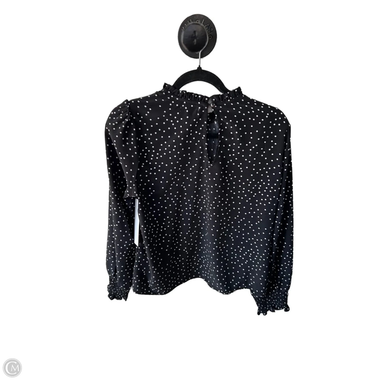 Top Long Sleeve By Abound In Black & White, Size: M