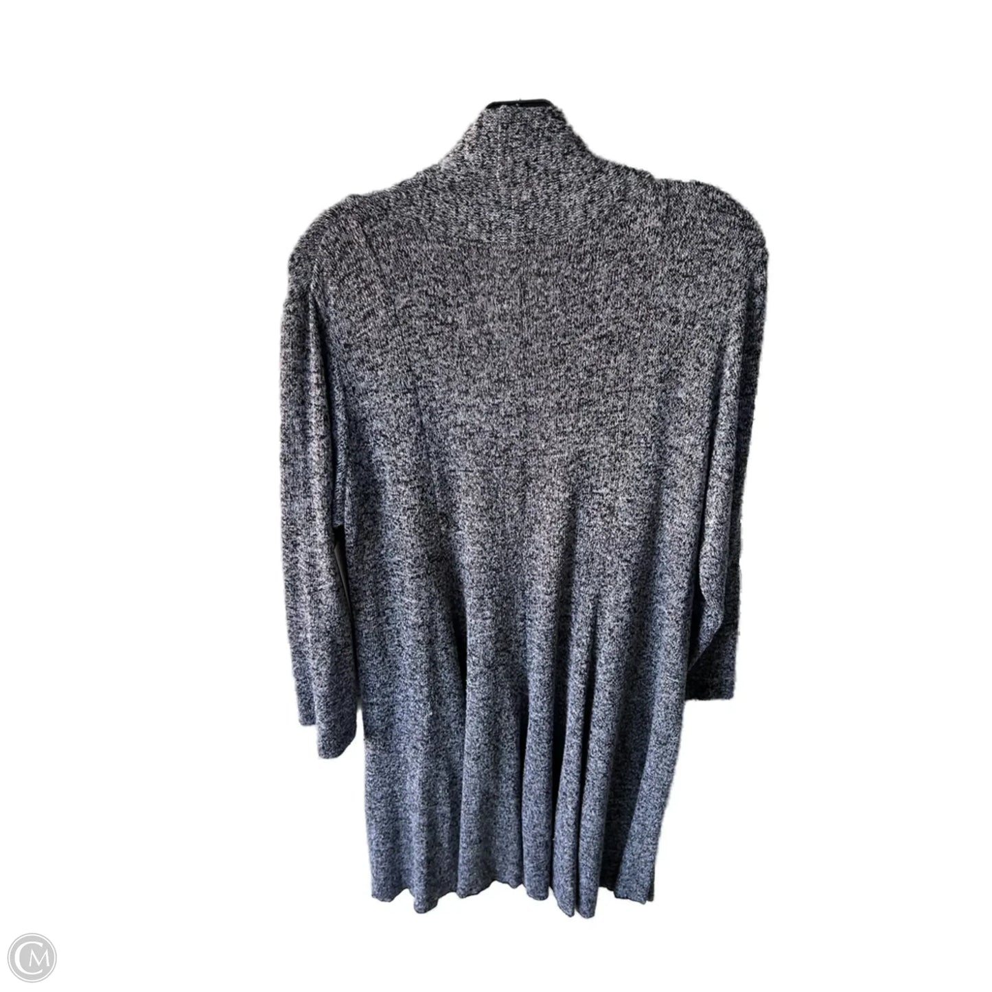 Sweater Cardigan By Clothes Mentor In Black & Grey, Size: L