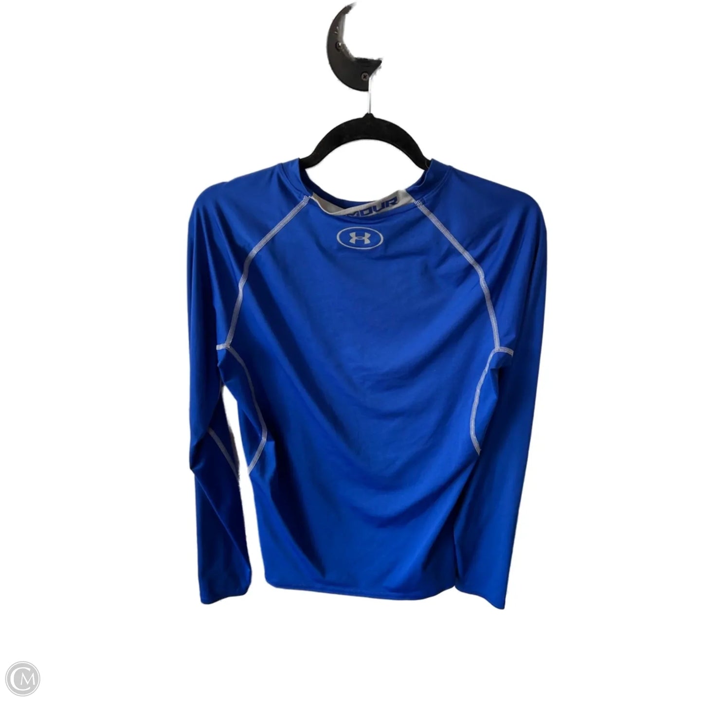 Athletic Top Long Sleeve Crewneck By Under Armour In Blue, Size: L