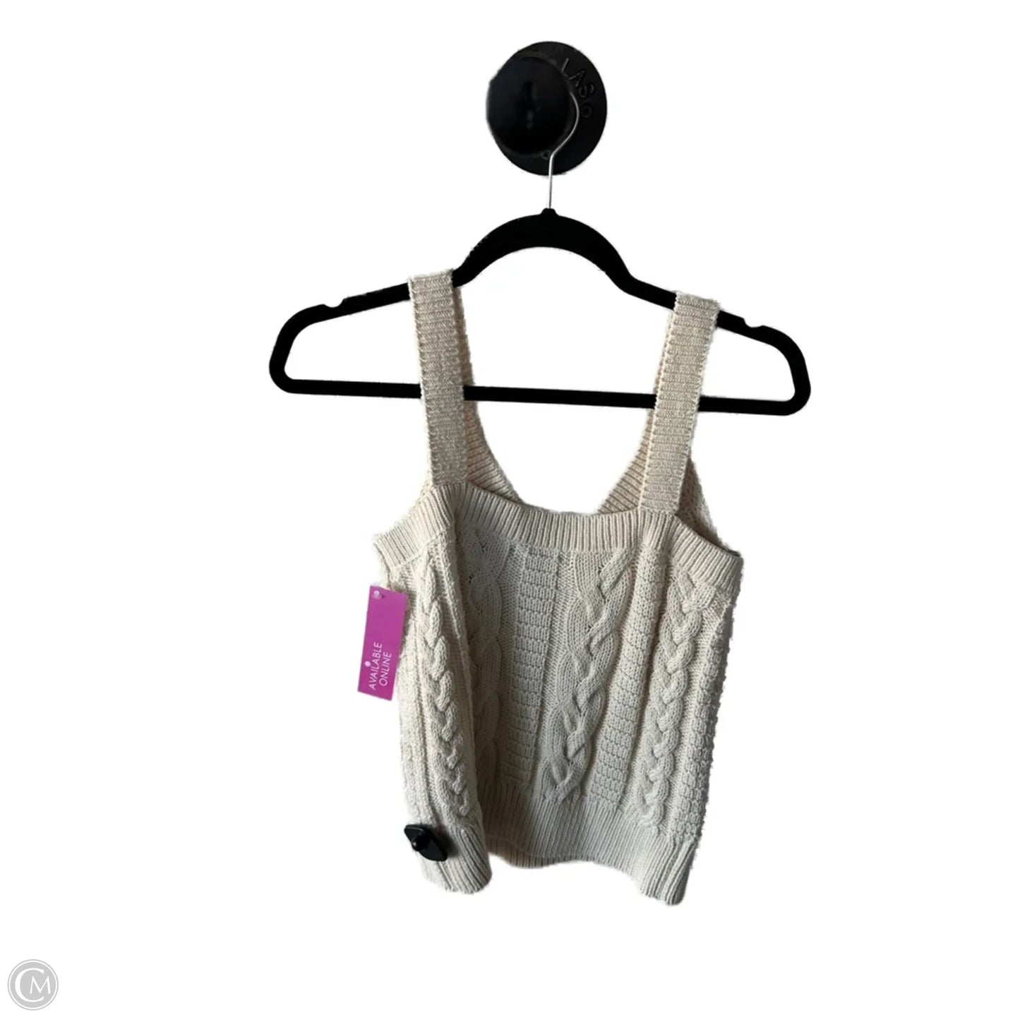 Vest Sweater By Banana Republic In Cream, Size: Xs