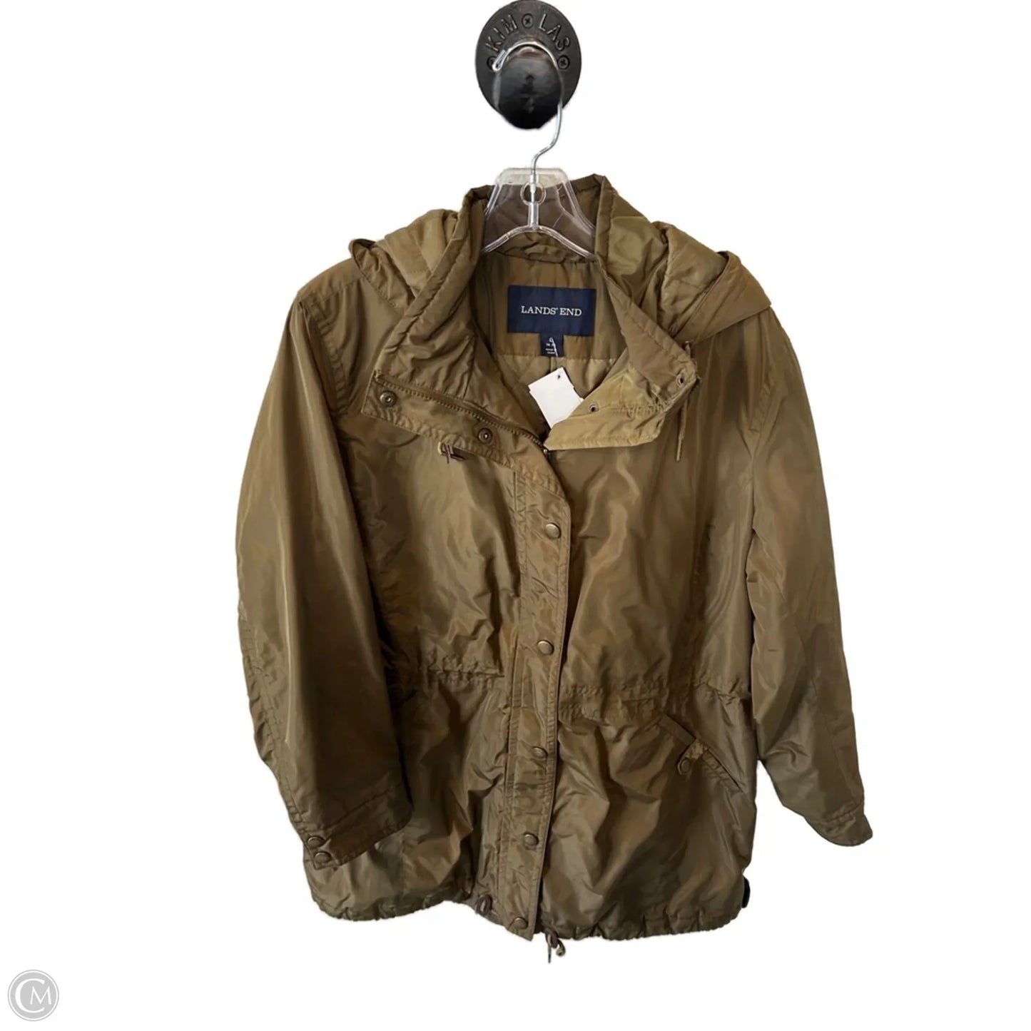 Coat Puffer & Quilted By Lands End In Green, Size: L