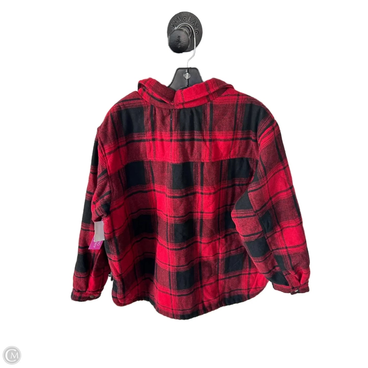Jacket Shirt By Maurices In Black & Red, Size: Xxl
