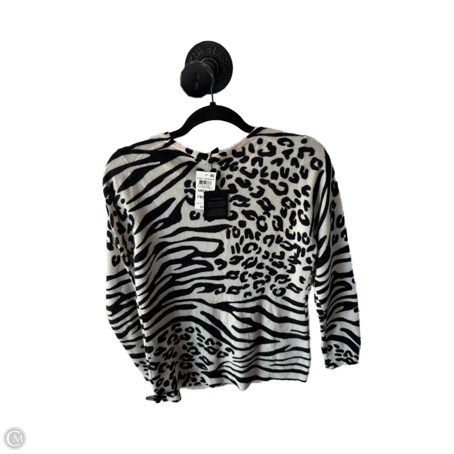 Sweater Cashmere By Charter Club In Black & Cream, Size: M