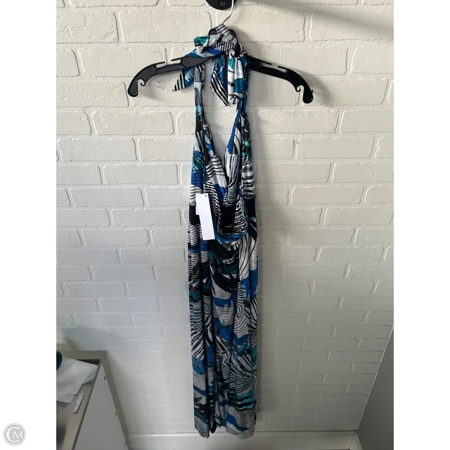 Dress Casual Maxi By Soma In Black & Blue, Size: L