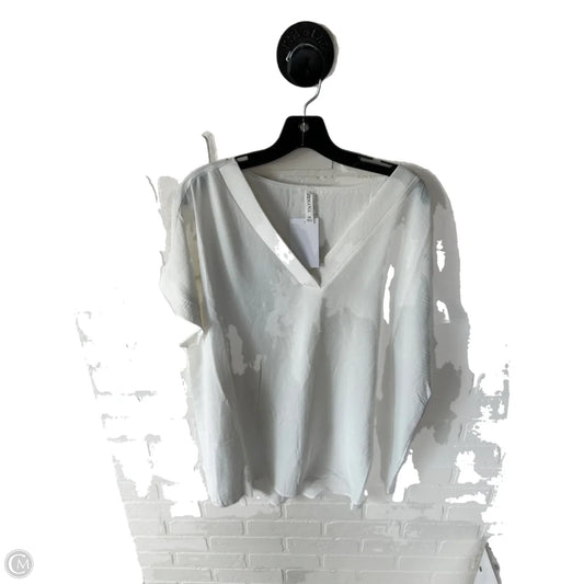Top Short Sleeve By Zenana In White, Size: 1x