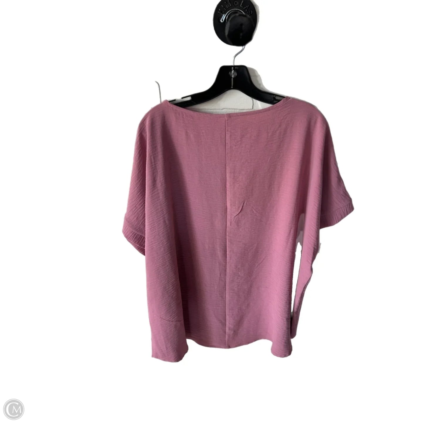 Top Short Sleeve By Zenana In Pink, Size: 3x