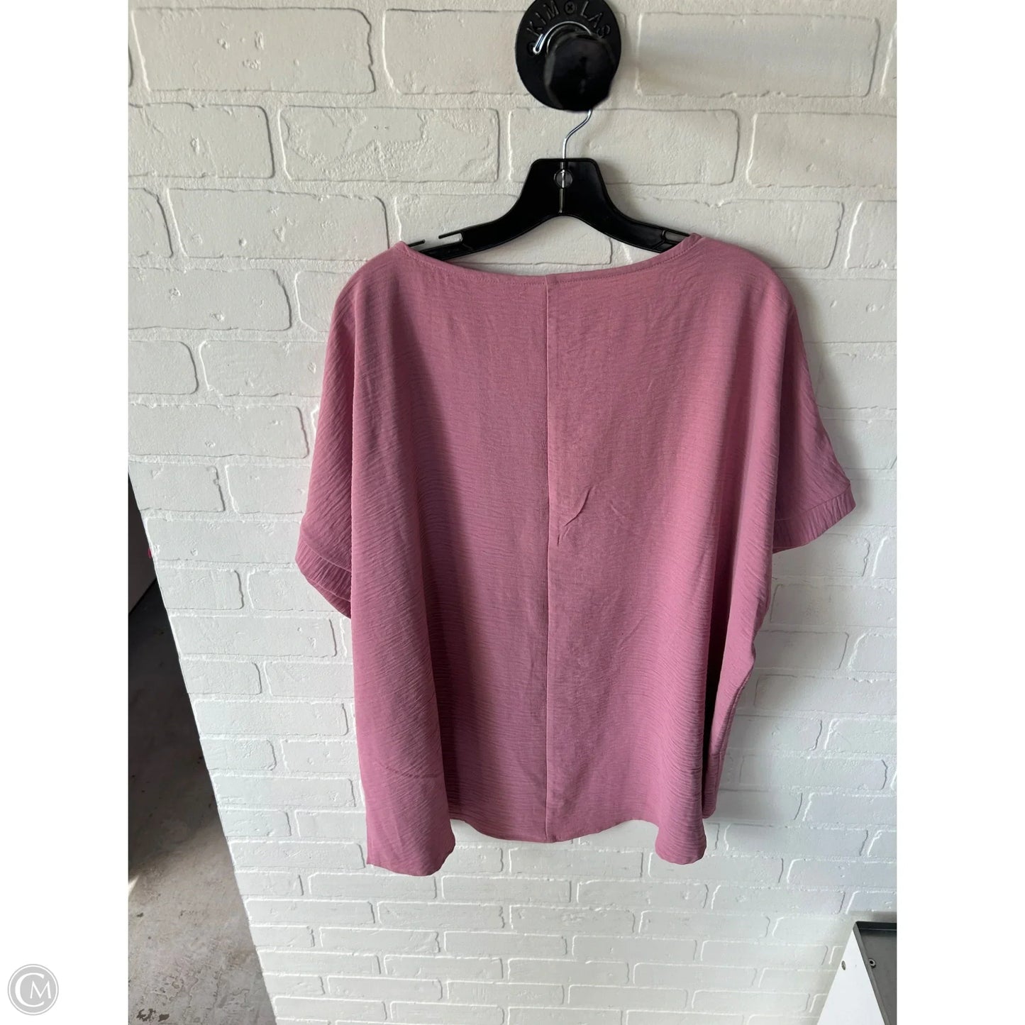 Top Short Sleeve By Zenana In Pink, Size: 3x