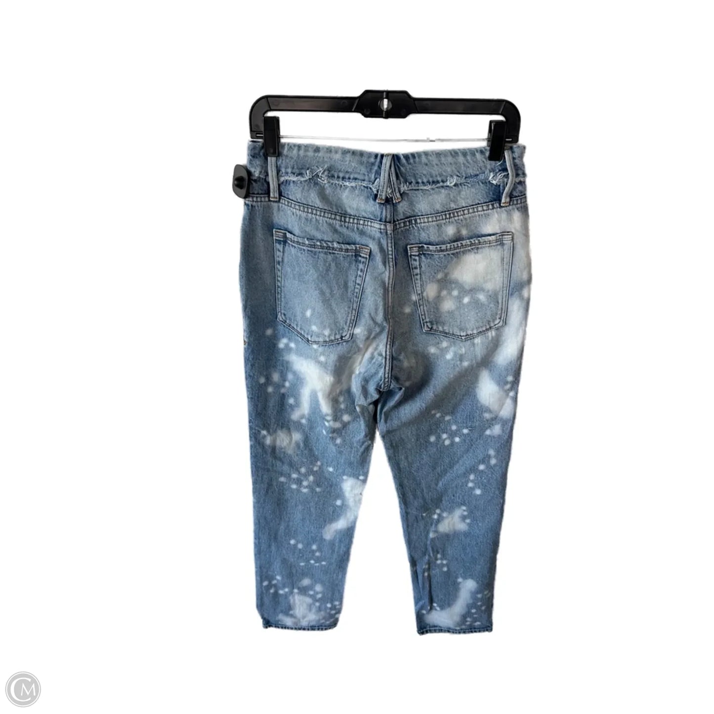 Jeans Straight By Good American In Blue & White, Size: 6