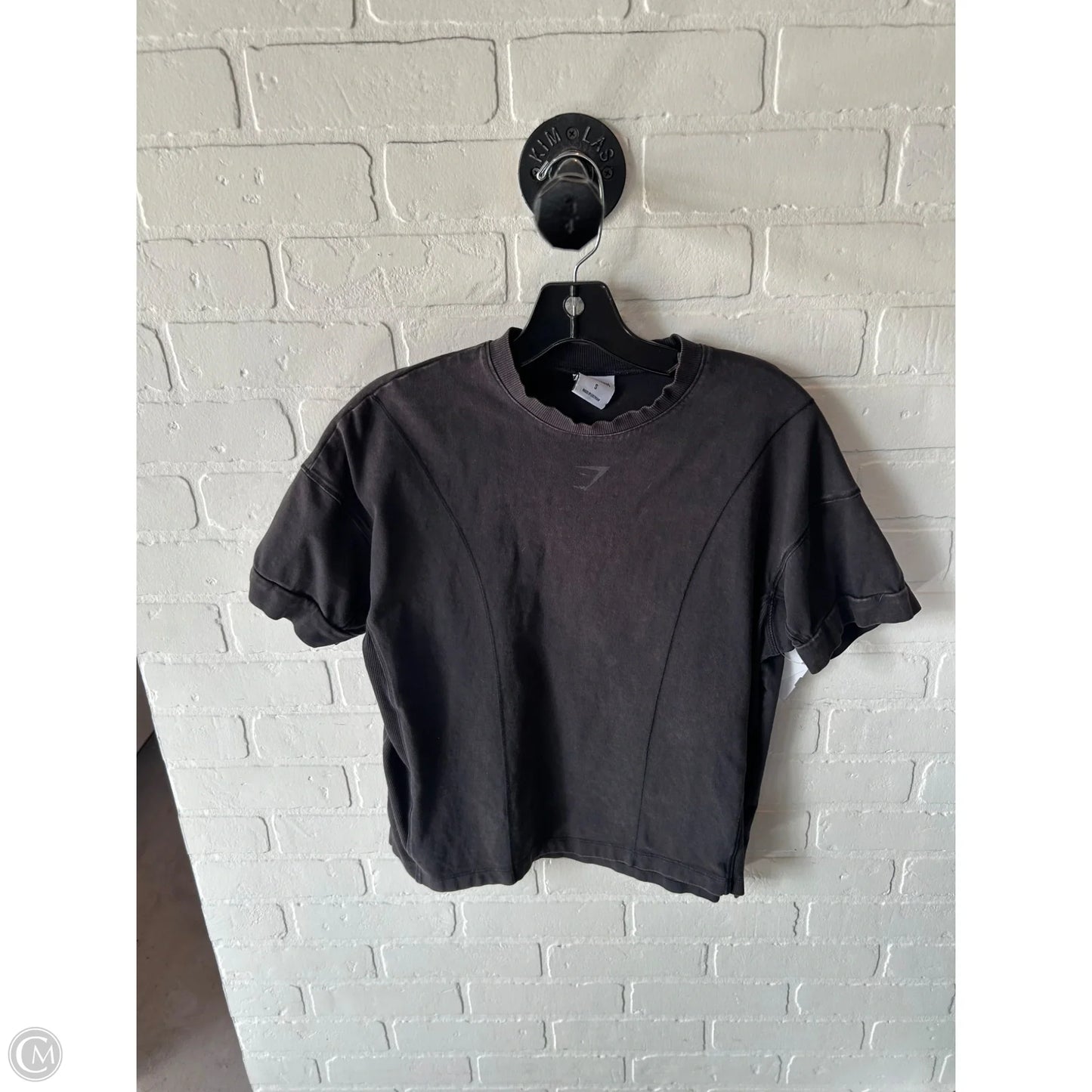 Athletic Top Short Sleeve By Gym Shark In Grey, Size: S