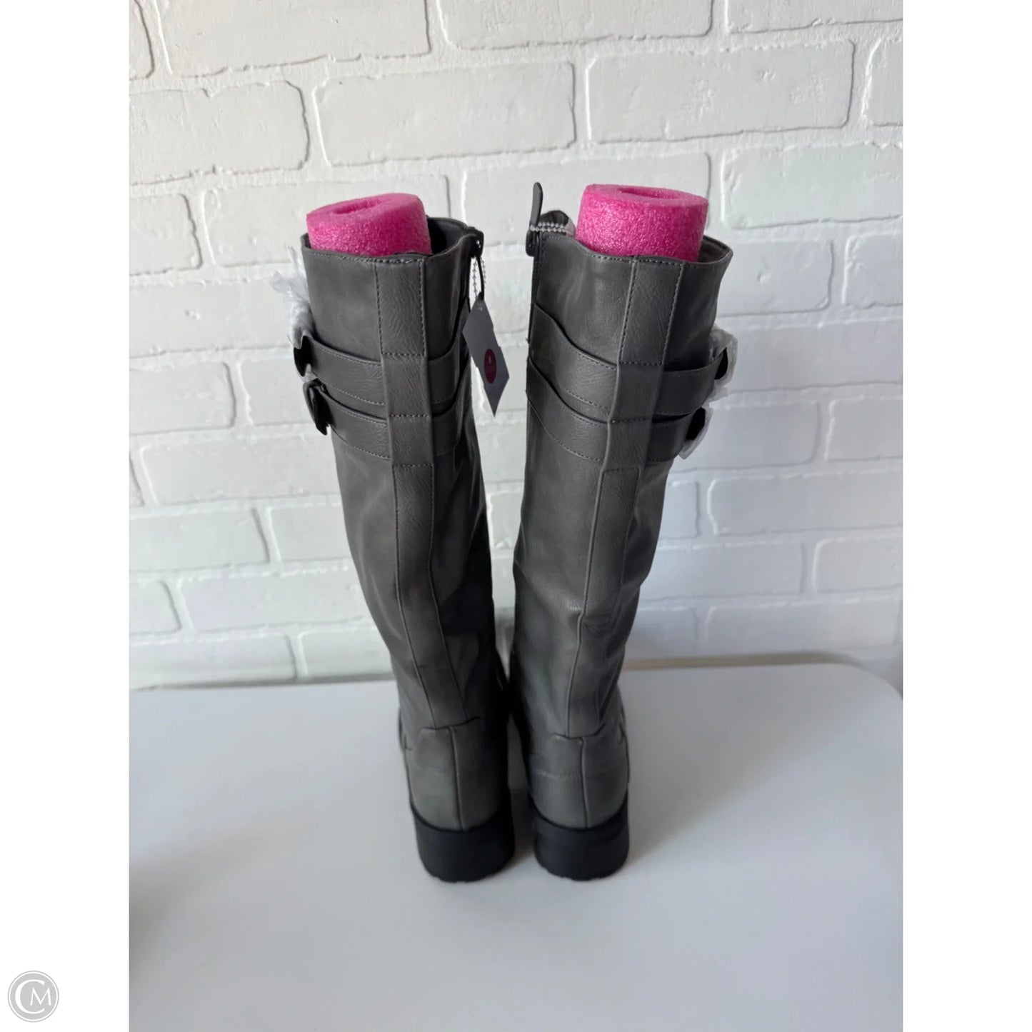 Boots Knee Flats By Dream Pairs In Grey, Size: 8.5