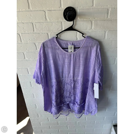 Top Short Sleeve By Clothes Mentor In Purple, Size: 3x