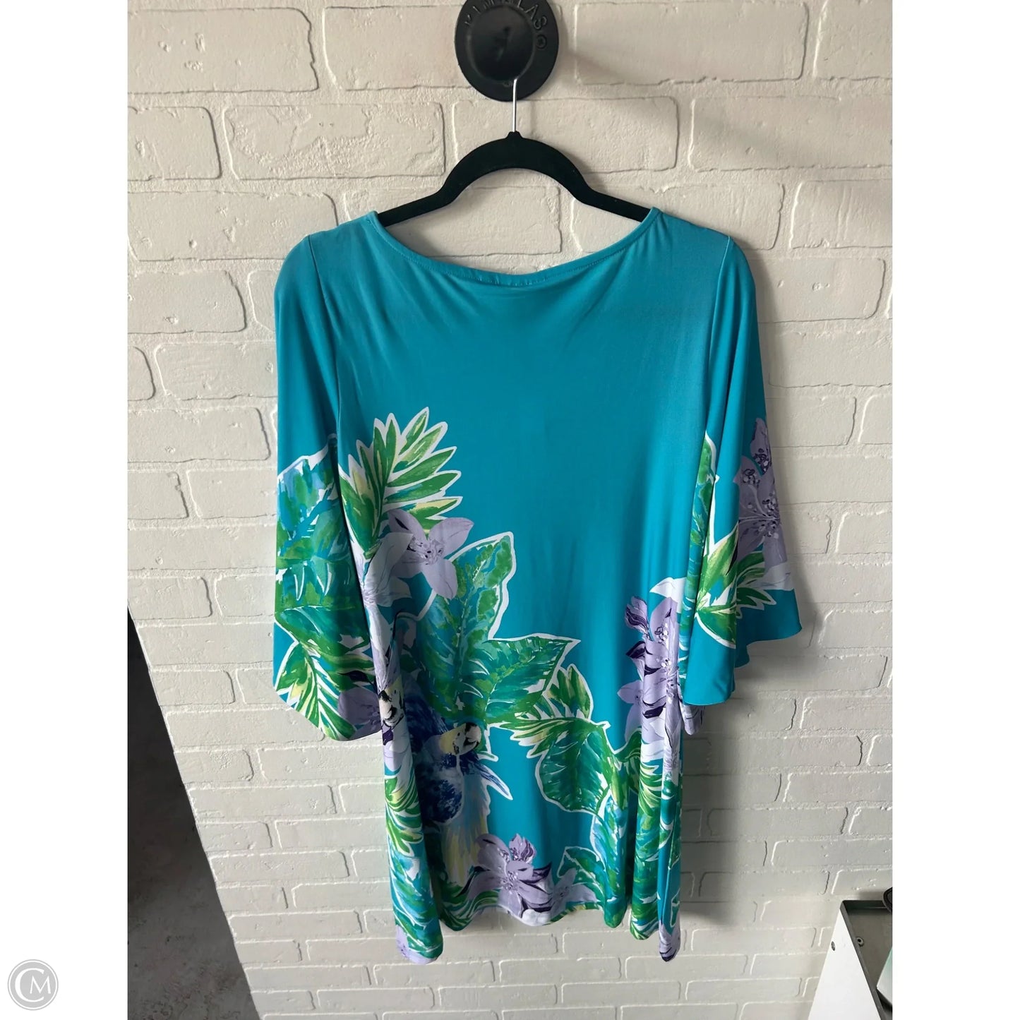 Dress Casual Short By Chicos In Blue & Green, Size: M