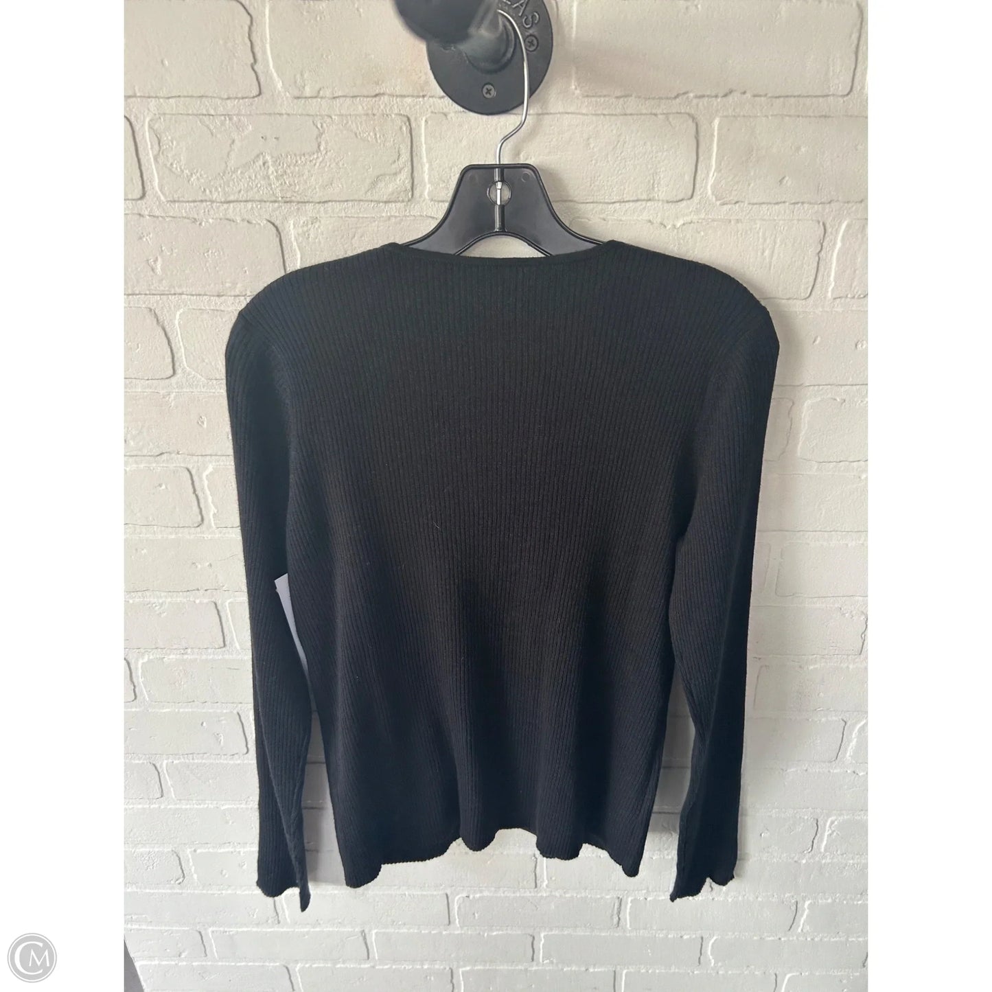 Sweater Cardigan By Chicos In Black, Size: M