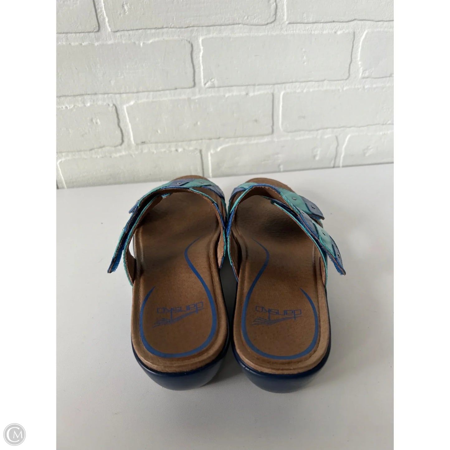 Sandals Heels Block By Dansko In Blue, Size: 7