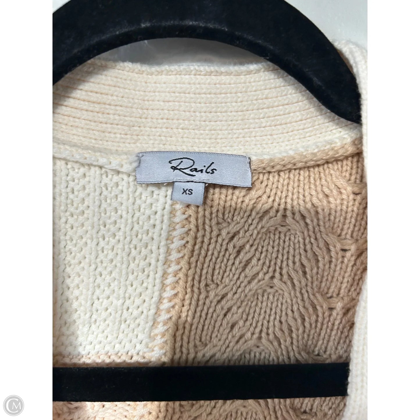 Sweater Cardigan By Rails In Cream & Tan, Size: Xs