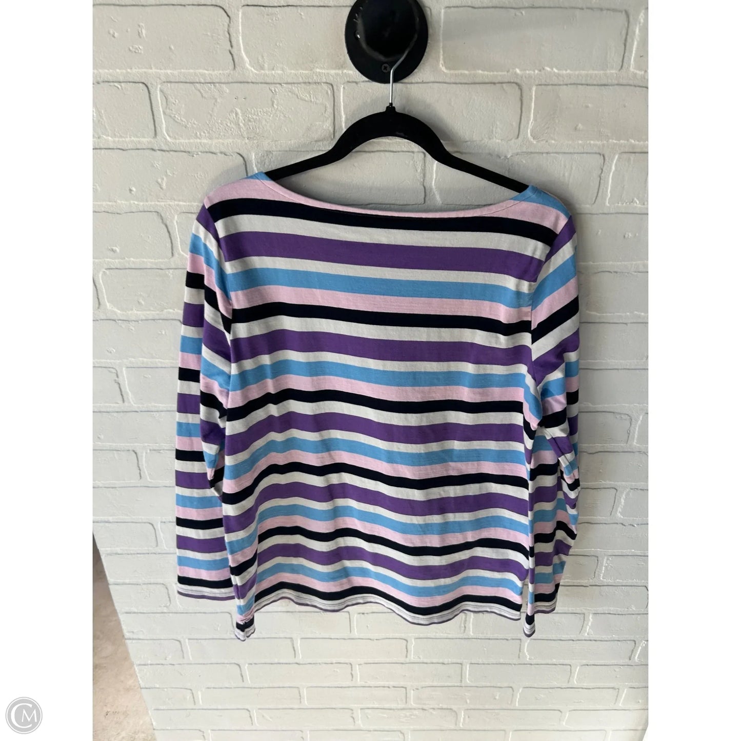 Top Long Sleeve By Talbots In Blue & Purple, Size: L