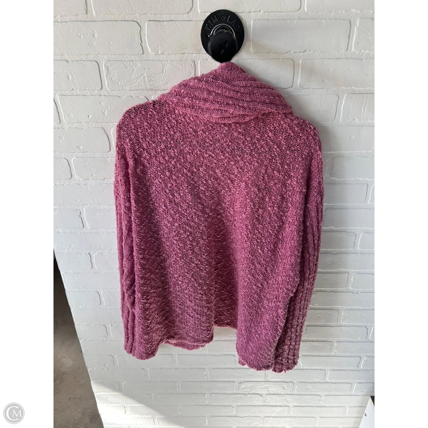 Sweater Cardigan By Clothes Mentor In Pink, Size: L