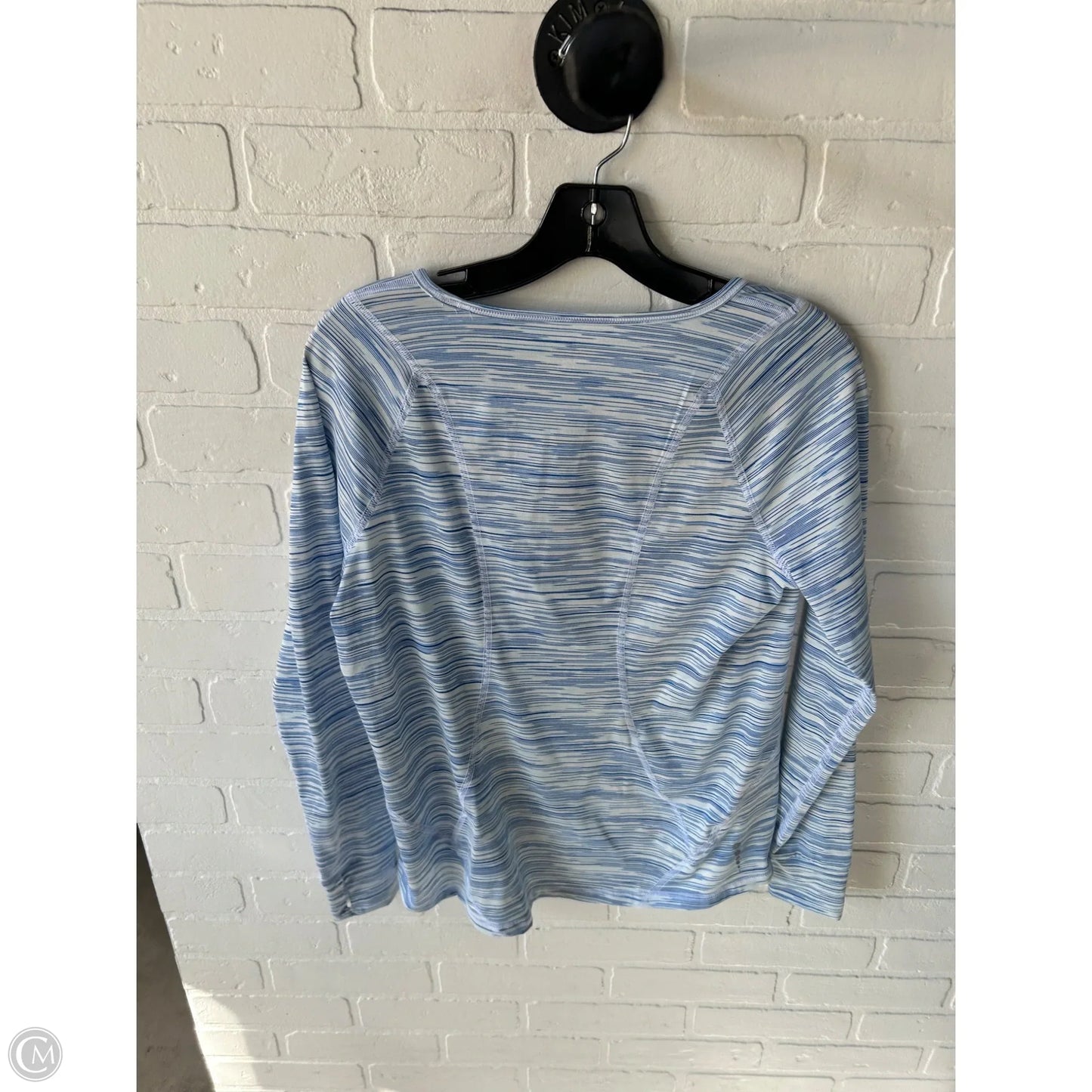 Top Long Sleeve By Talbots In Blue & White, Size: Mp