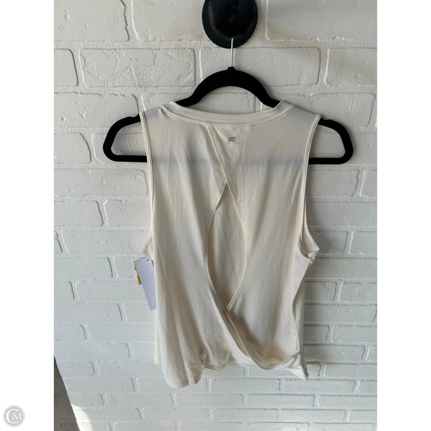 Athletic Tank Top By Fabletics In Cream, Size: M