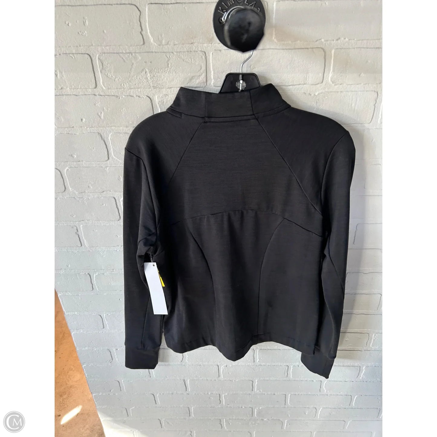 Athletic Top Long Sleeve Collar By Puma In Black, Size: S