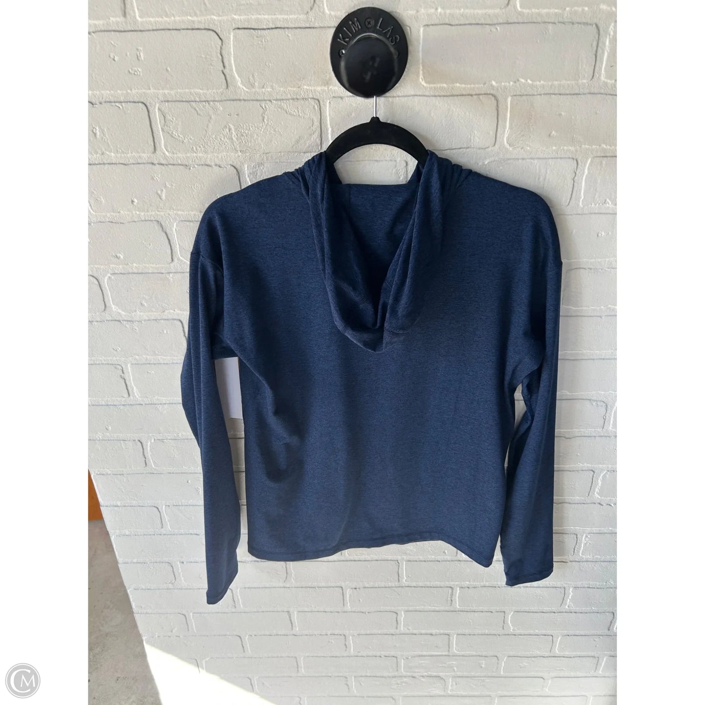 Athletic Top Long Sleeve Hoodie By Athleta In Blue, Size: Xs