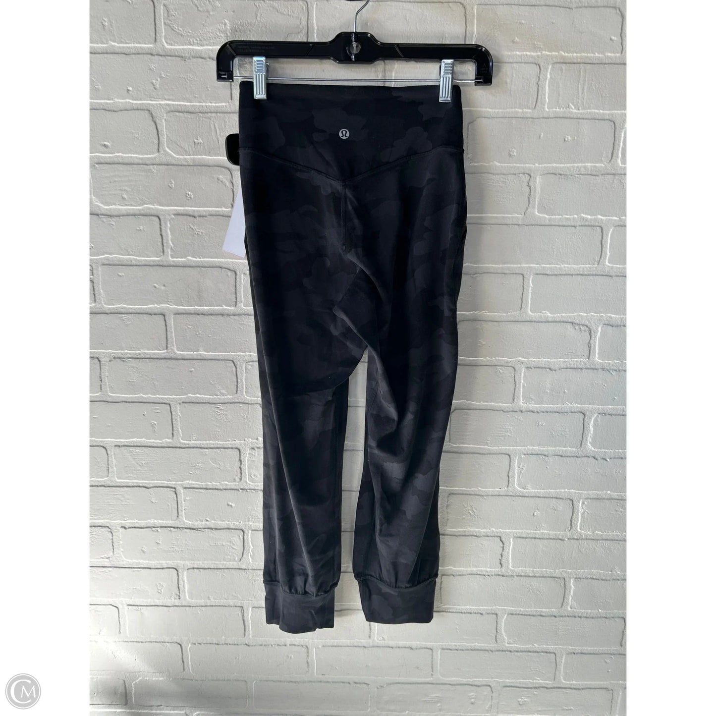 Athletic Capris By Lululemon In Black & Grey, Size: 2