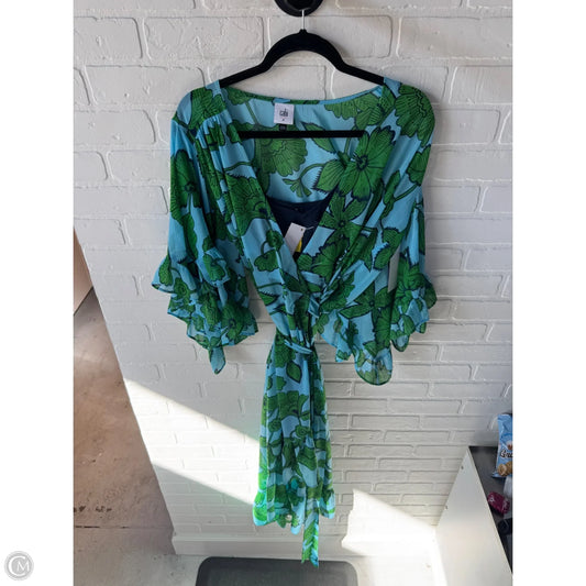 Dress Set 2pc By Cabi In Blue & Green, Size: M